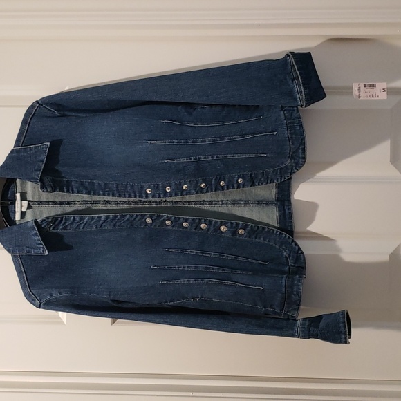 VINTAGE DENIM JACKET / SHIRT W/POCKETS! NWT! - Picture 1 of 5